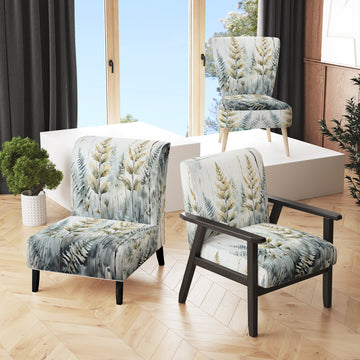 Green Ferns Golden Oasis - Modern Arm Chair